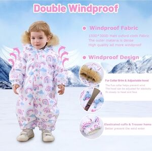 NWT BABY SNOW SUIT SIZE 6-9 MONTHS WATERPROOF FULLY LINED NWT